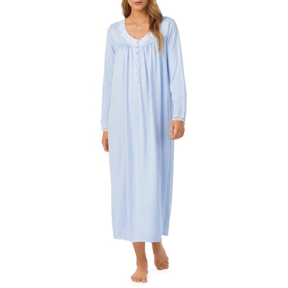 Eileen West Other - Eileen West | Solid Sweater Knit Long Sleeve V-Neck Nightgown